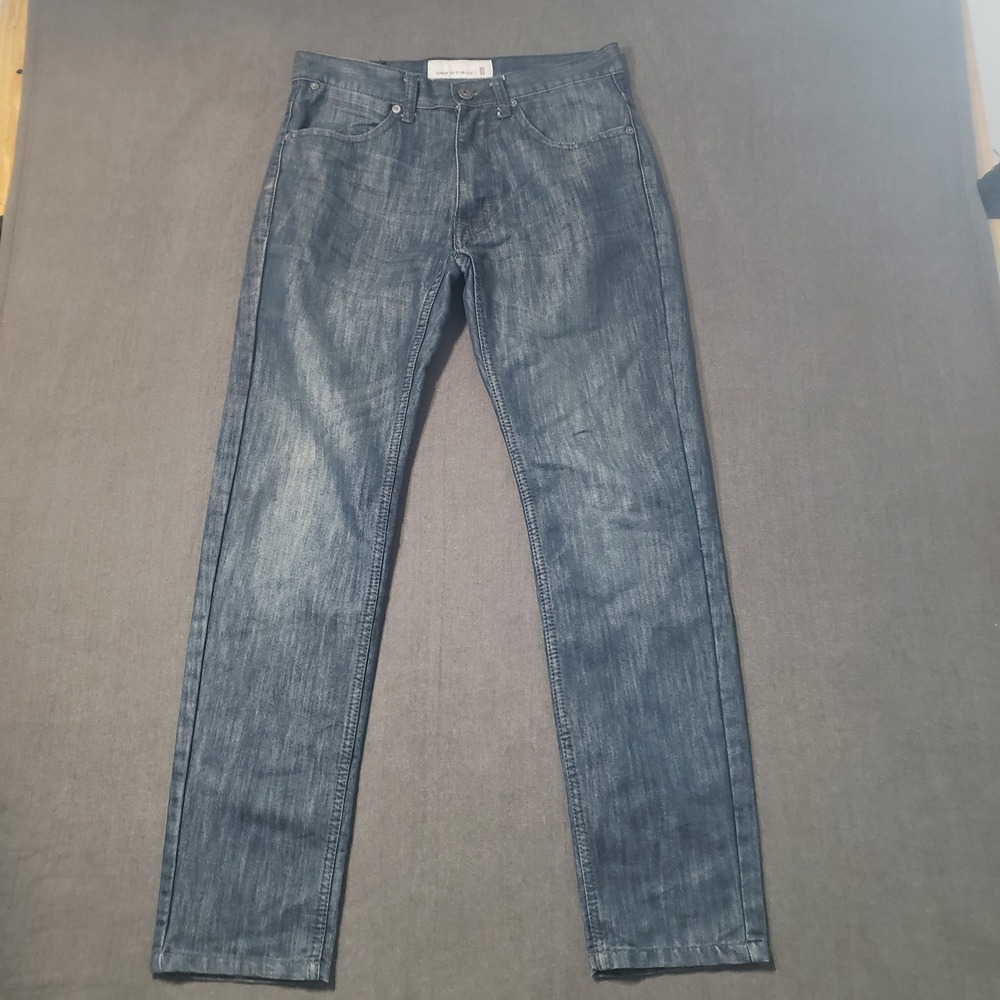 Paperdenim&cloth Jeans Mens 30x32 Blue Straight Leg Dark Wash Denim Pants